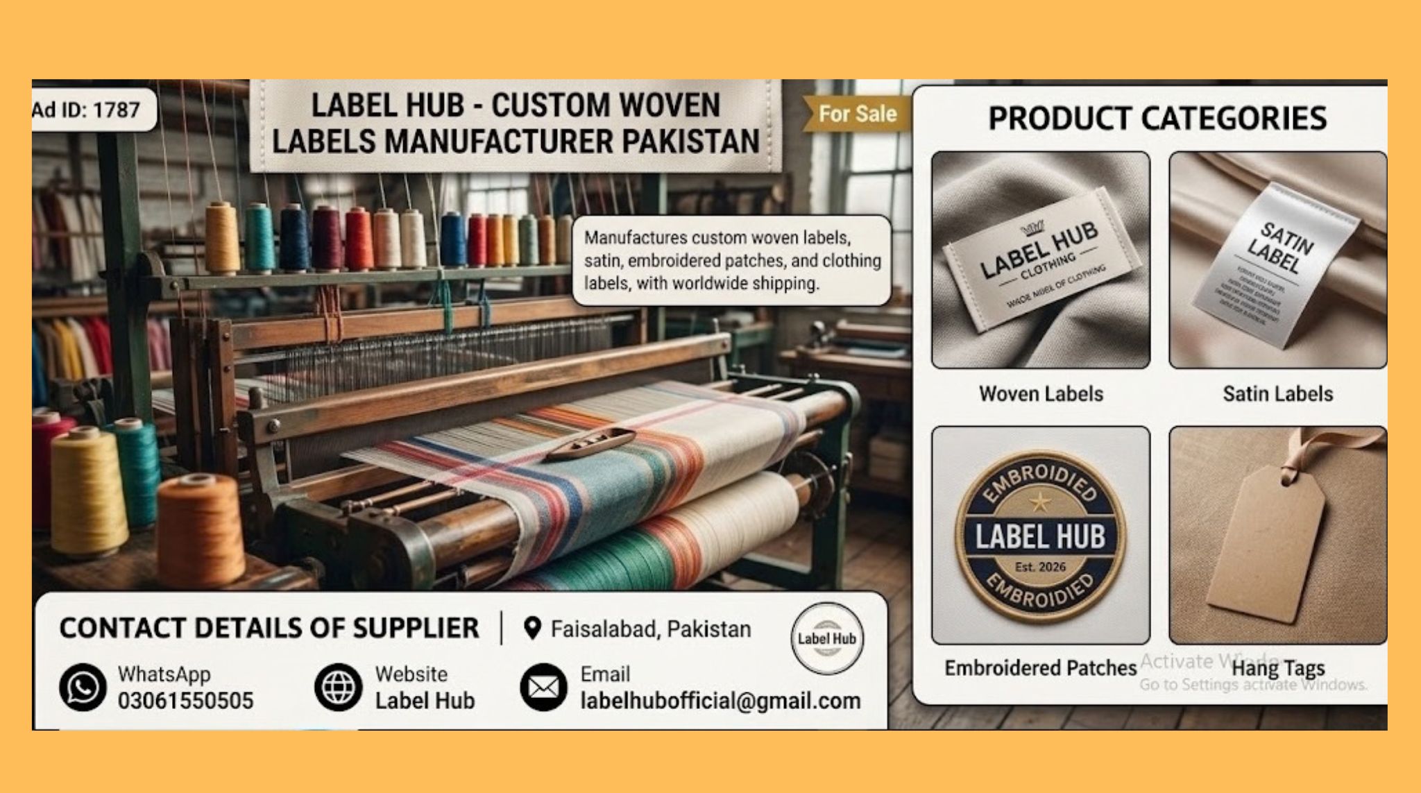 Label Hub – Custom Woven Labels Manufacturer Pakistan