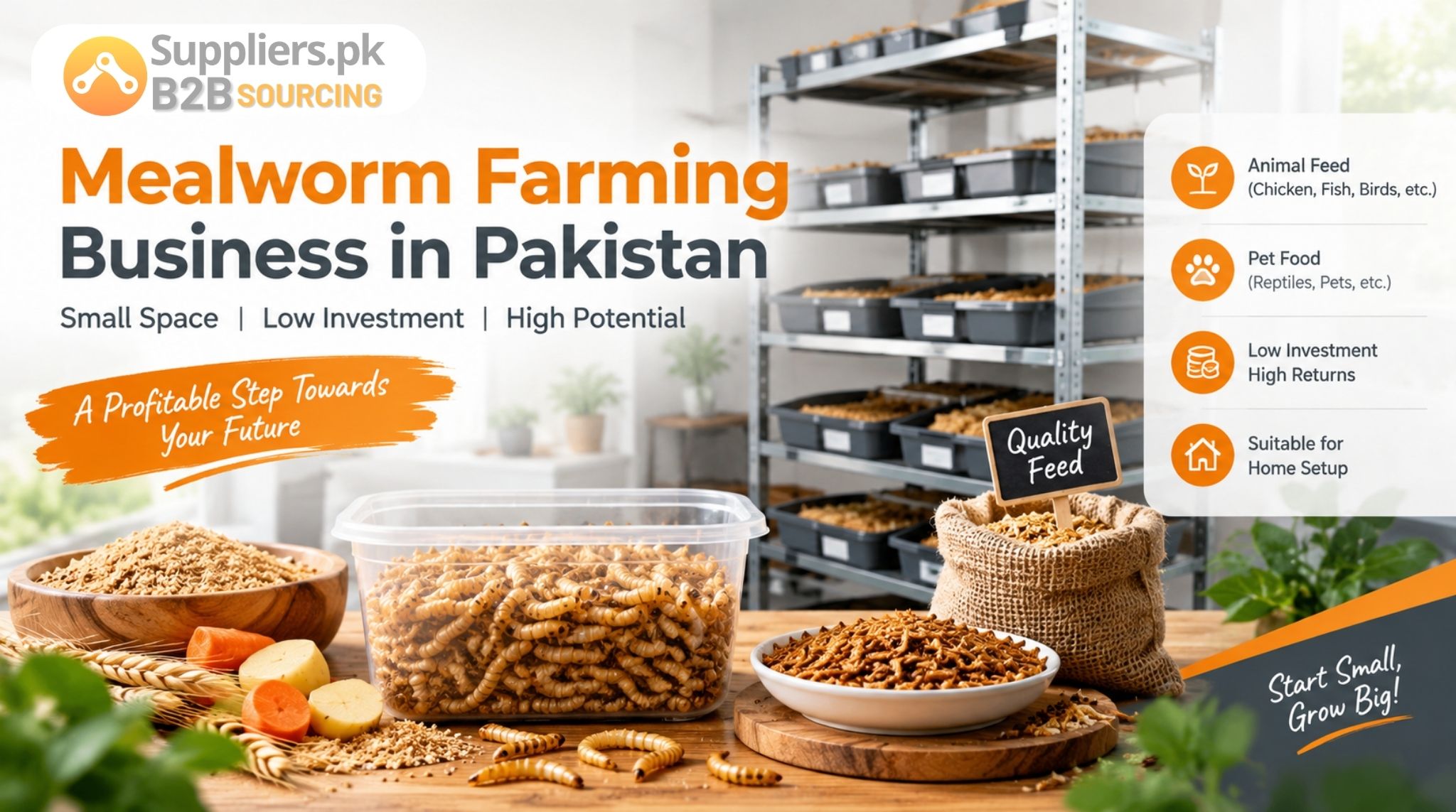 HOW TO START A MEALWORM FARMING BUSINESS FROM HOME IN PAKISTAN: