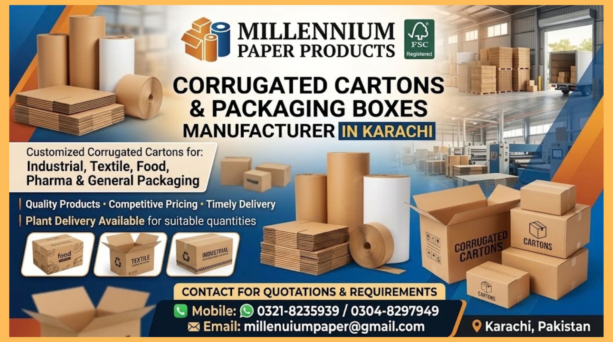 Corrugated Cartons & Packaging Boxes Manufacturer in Karachi